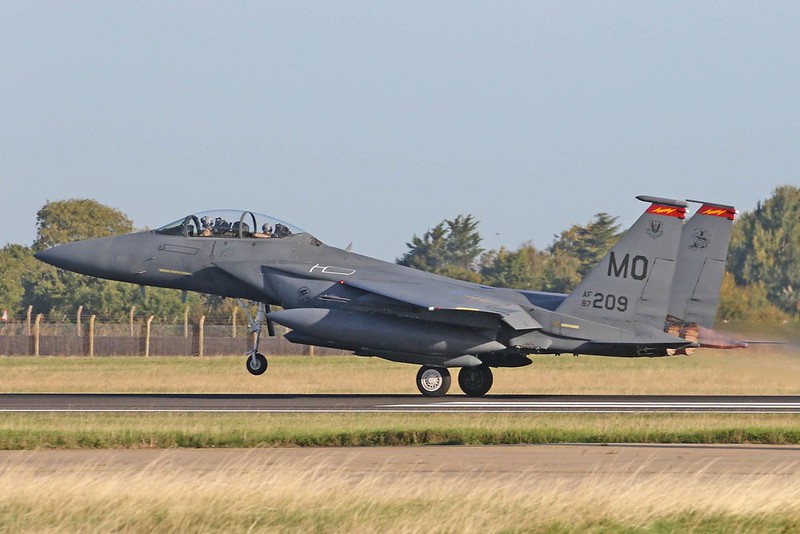 F-15E Aircraft From 389th FS (Thunderbolts) Layover At RAF Mildenhall (Oct-22)